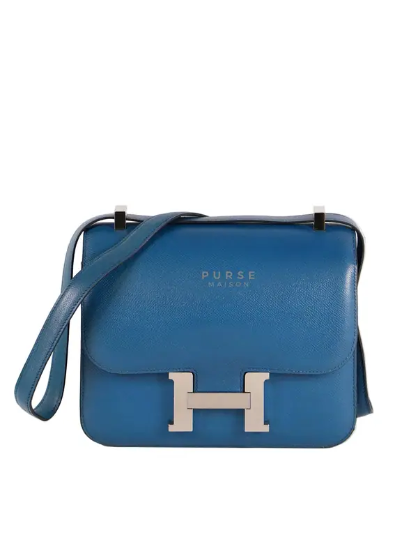 Hermes Constance 24 Epsom  in Colvert Evercolor Leather and Palladium Hardware Stamp Square R (2014)