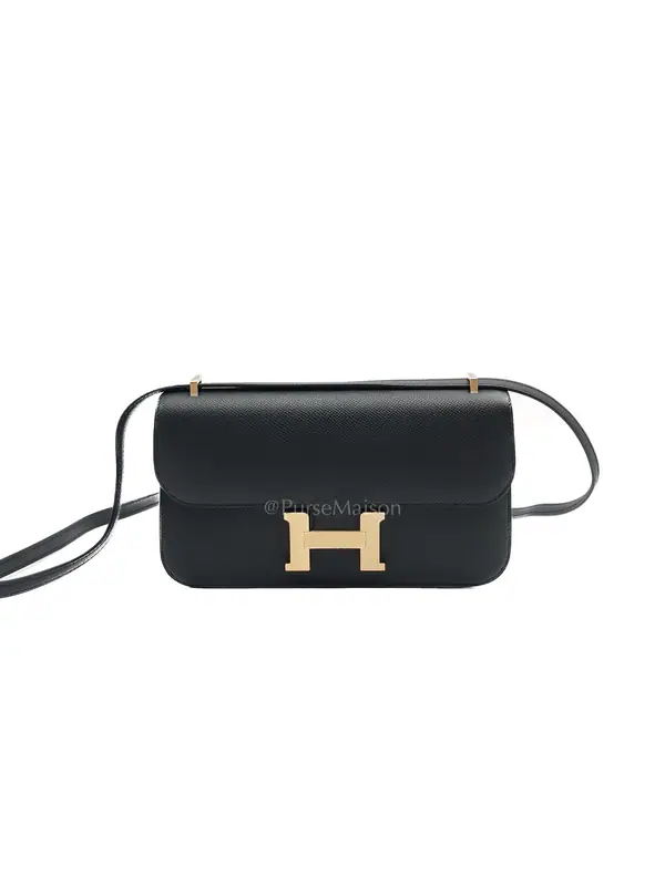 Hermes Constance Elan in Noir Epsom Leather Brushed Gold Hardware Stamp K(2025)